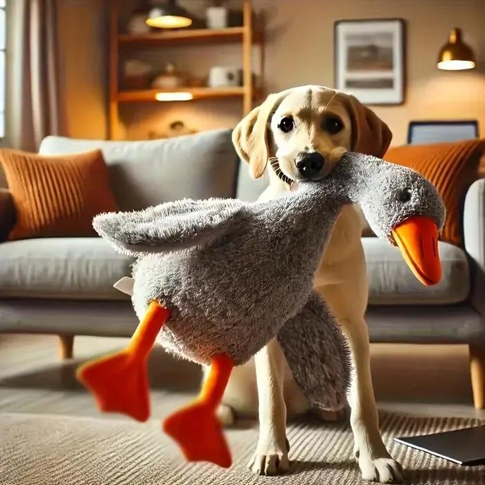 Jouet en peluche canard coloré doux de 50cm pour chats et chiens