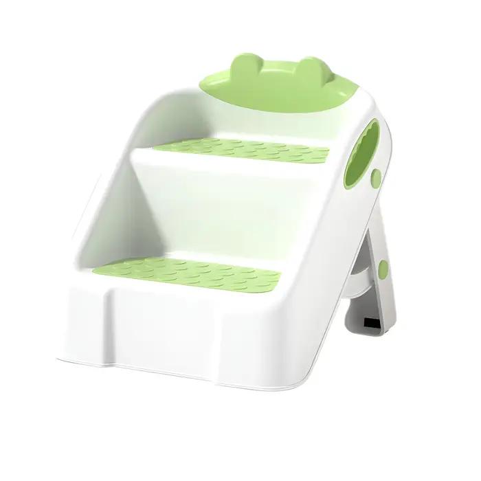 Escabeau d'entraînement aux toilettes pour enfants pliable et antidérapant lavabo pour bébé usage quotidien transition autonomie sanitaire occassions spéciales