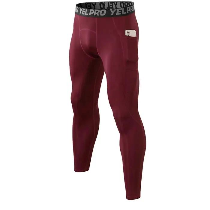 Pantalons de Compression pour Hommes Polyester Elasthanne Fitness Course Basket-ball Gym Occasions Spéciales