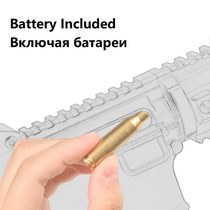 Red Bore Sight Laser Boresighter 12GA 20GA 5.45x39 7.62x39 300WIN.223.308.338 9x19mm balle d'entraînement munitions Snap Caps calibre