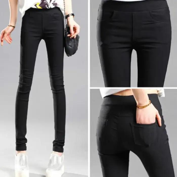 Femmes été élastique décontracté Stretch maigre Leggings mince crayon pantalon