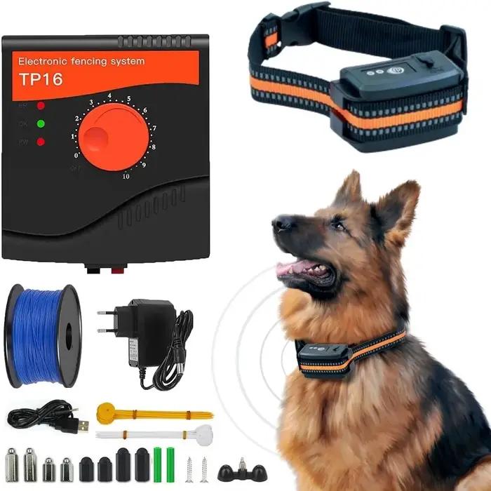 Clôture électrique pour chien filaire au sol, câble épais, collier d'entraînement étanche et Recharg