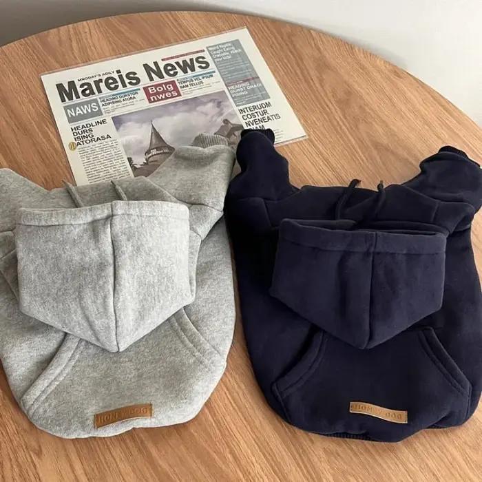 Lettre à capuche vêtements pour animaux de compagnie chiens mode coton chien