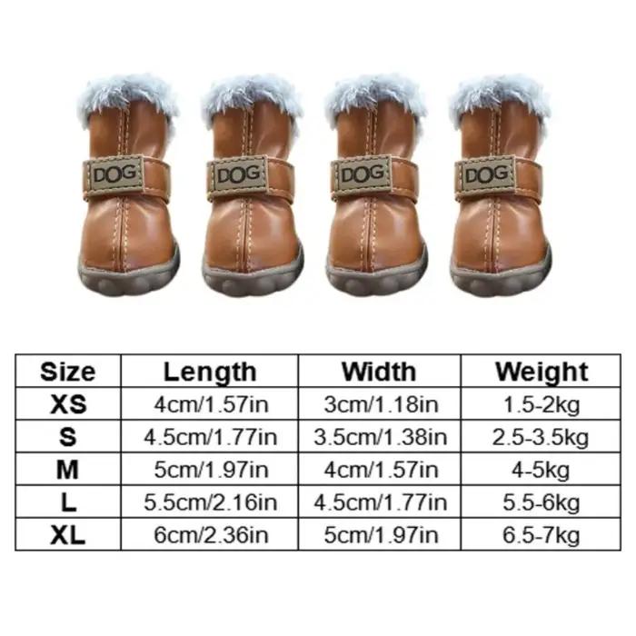 Bottes de neige imperméables pour animaux de compagnie