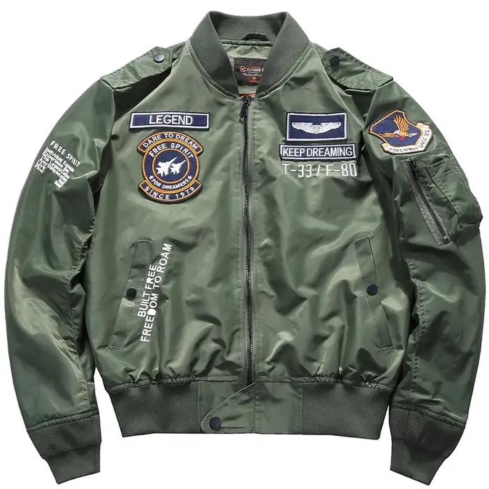 Hommes printemps tactique armée MA-1 vol Bomber veste mâle Baseball collège pilote Air Force automne vêtements d'extérie