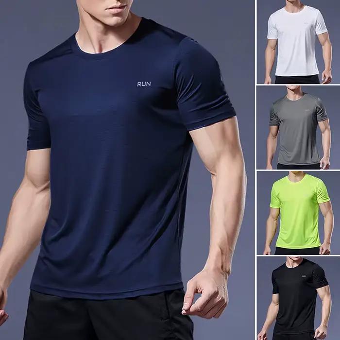 Maillot de sport de compression à séchage rapide pour hommes, chemises de course, t-shirts de footba
