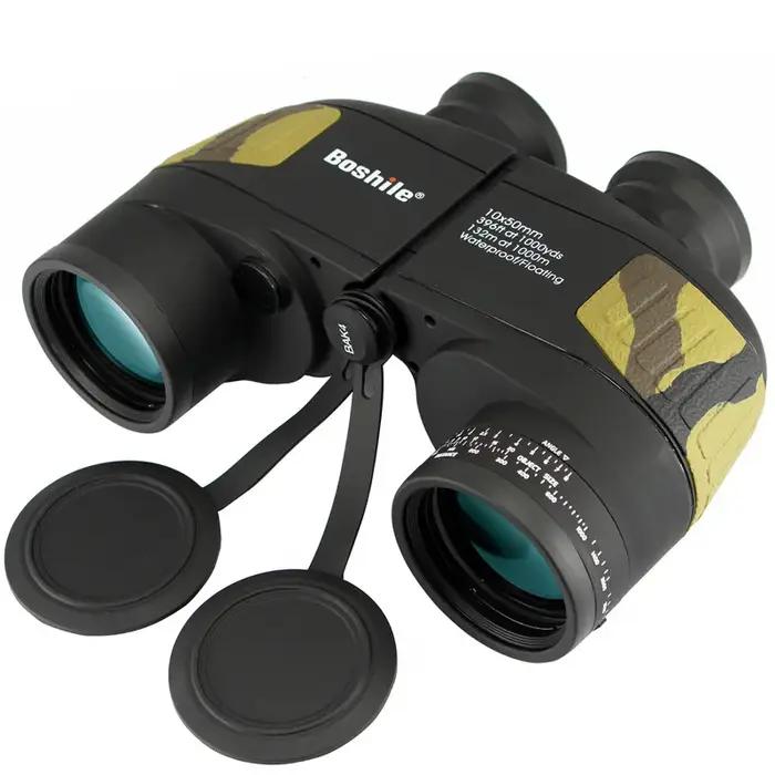 Jumelles Militaire 10x50 Puissantes Étanches à l'Eau Flottantes avec Télémètre pour Navigation Chasse