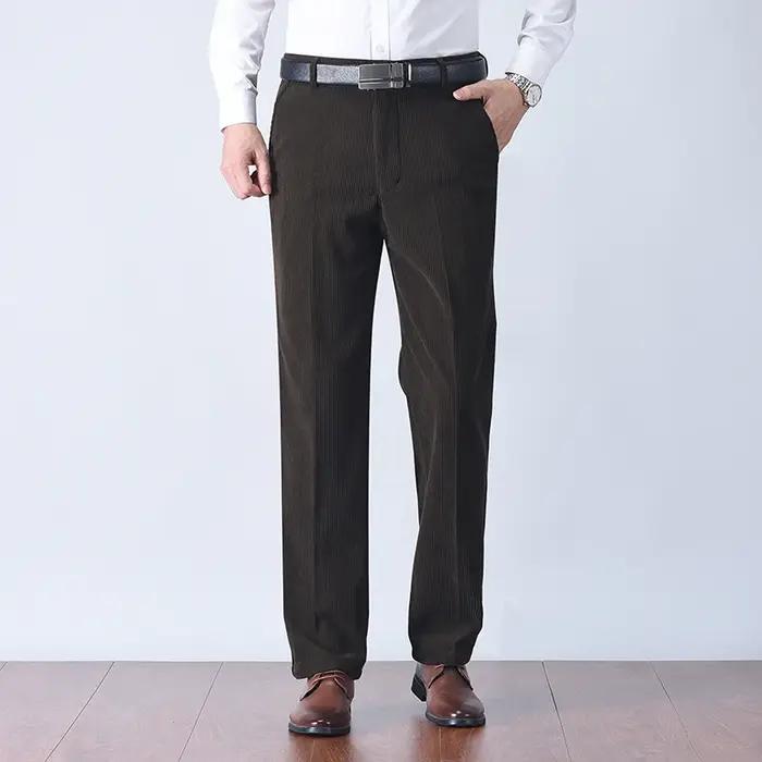 Pantalon velours côtelé homme Camo Wolf décontracté et confortable pour bureau et quotidien automne hiver
