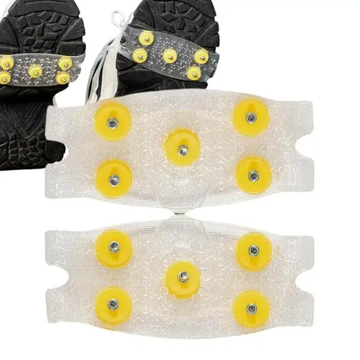 Crampons à crampons coordonnants en acier, poignées de traction, pointes de chaussures de glace, poi