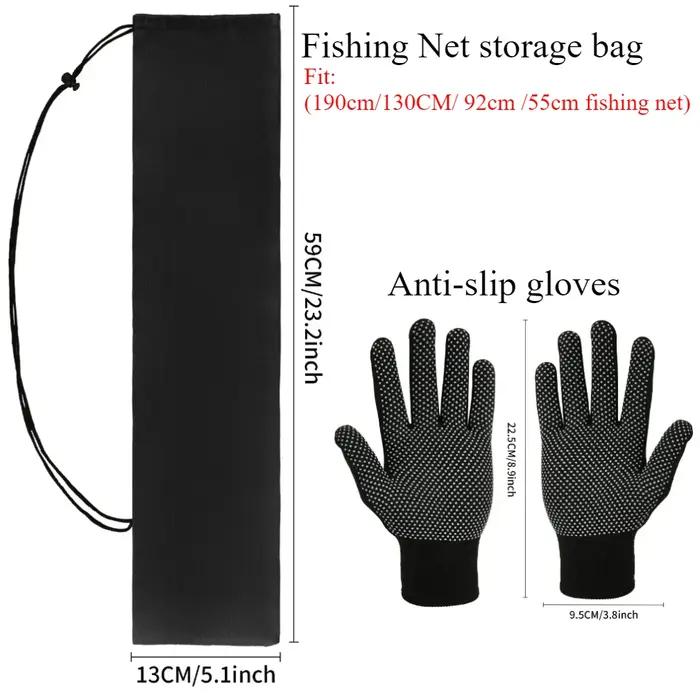 Filet d'atterrissage de pêche en alliage d'aluminium, télescopique Durable, extension jusqu'à 190cm/