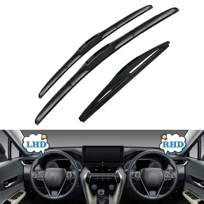 Balais d'essuie-glace avant pour Honda Fit Jazz 2001 2002 2003 2004 2005 2006 2007 2008 Brosses en caoutchouc J-Hook haute qualité pour visibilité claire et conduite sécurisée