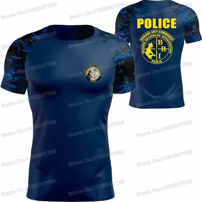 Chemise Homme T-shirt BRI Police nationale française
