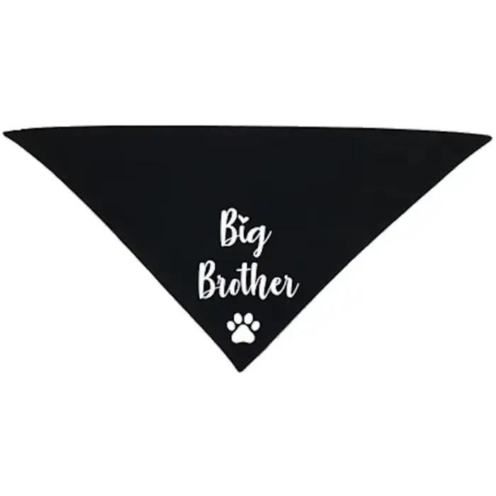 Bandana pour chien grande soeur frère annonce de grossesse révélation du sexe accessoire photo cadeau réception cadeau bébé fête en coton animaux de compagnie frère