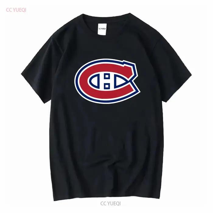 Montréal canadiens logo actif t-shirt drôle t-shirt américain vintage lavé respirant unisexe légèrem
