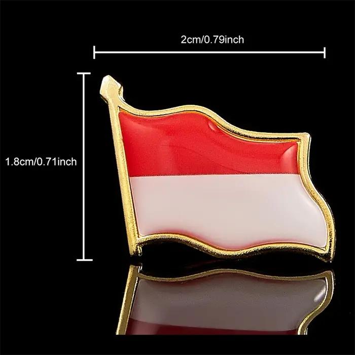 Monaco Principauté Pays Drapeau Émail Revers Chapeau Casquette Cravate Broche Badge