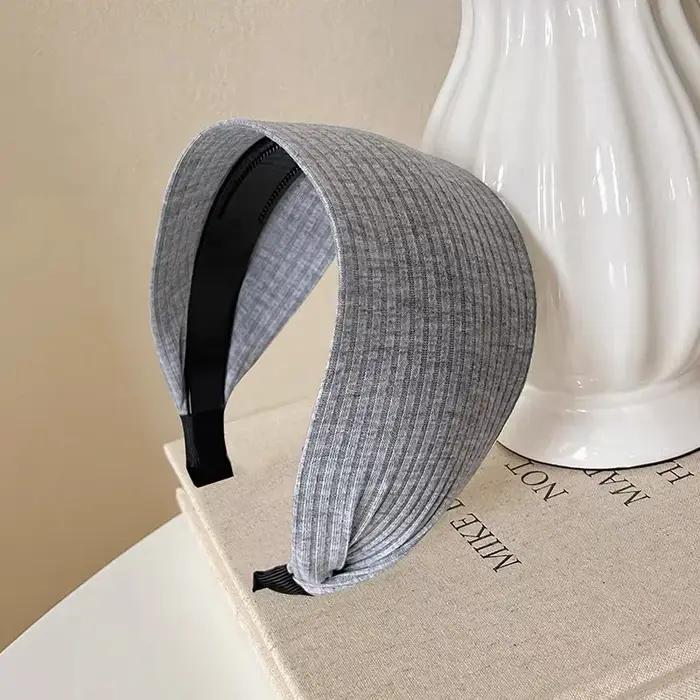 Nouveau doux large tricot coton bandeaux pour femmes filles coréen neutre solide Turban avec dents bandeau chapeaux acce