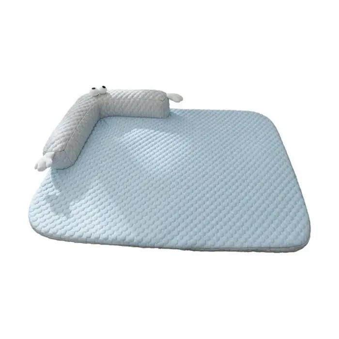 Tapis de couchage en cuir antidérapant et rafraîchissant pour chiens et chats, amovible, confortable, pour les journées chaudes d'été