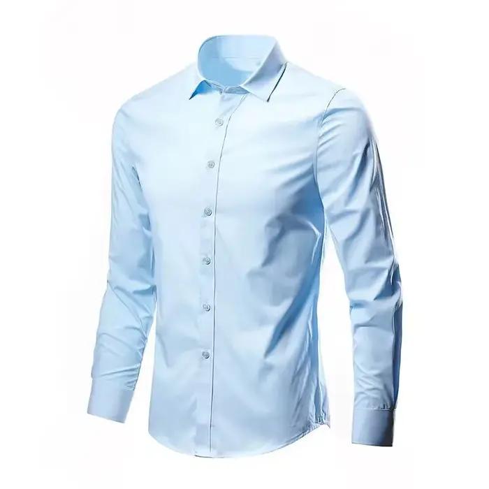 Chemise élastique à manches longues pour hommes