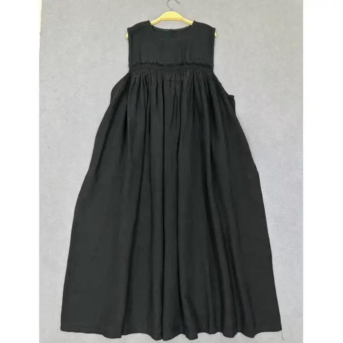 Johnature décontracté sans manches nouveau Style robe pour les femmes été décontracté ample Simple t