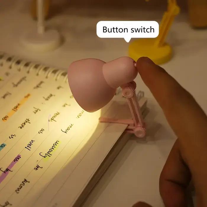 LED Mini lampe de bureau pliable magnétique veilleuse chambre étude lecture livre lampes avec pince