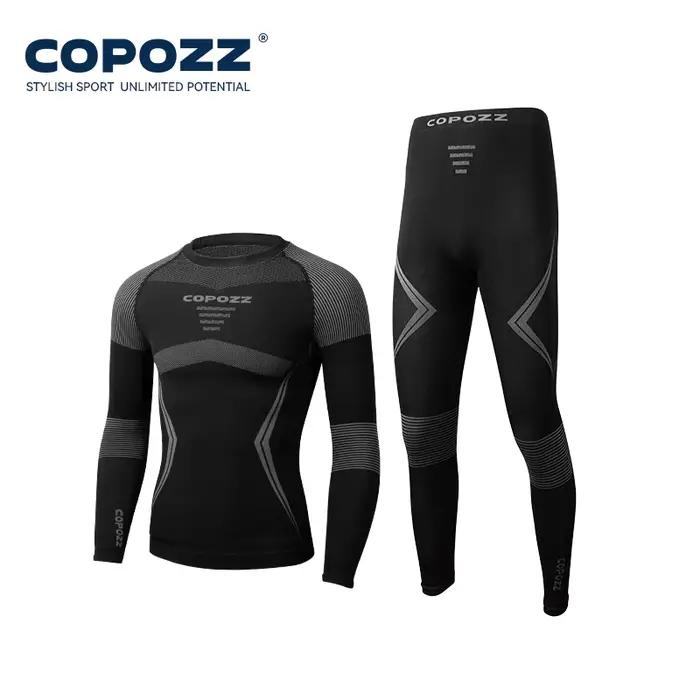 COPOZZ hiver Ski sous-vêtement thermique ensembles hommes femmes anti-transpiration respirant séchage rapide survêtement