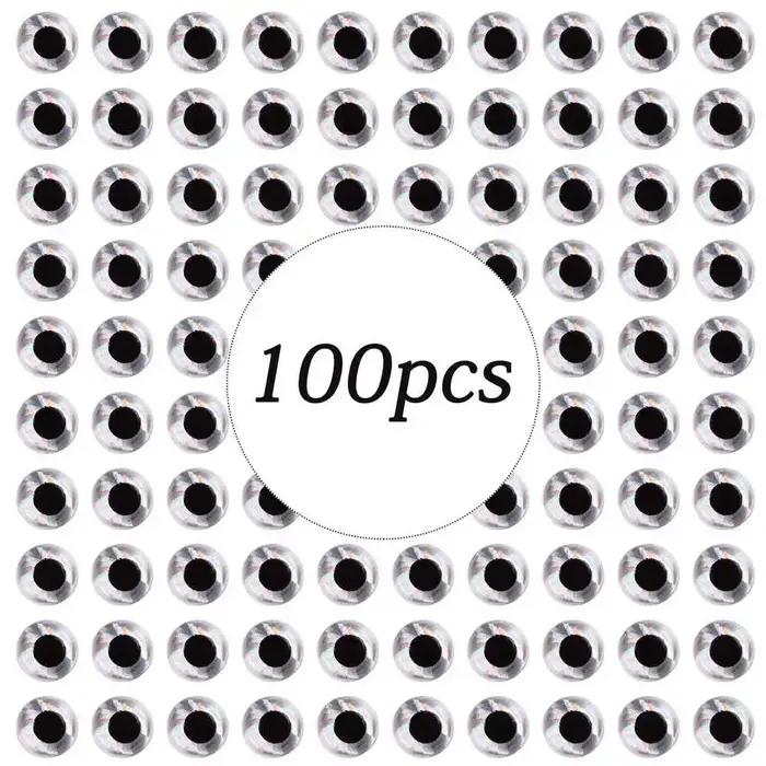 100 pièces leurre de pêche oeil 3D 3mm 4mm 5mm 6mm 7mm 8mm 9mm 10mm 12mm simulation leurres de pêche