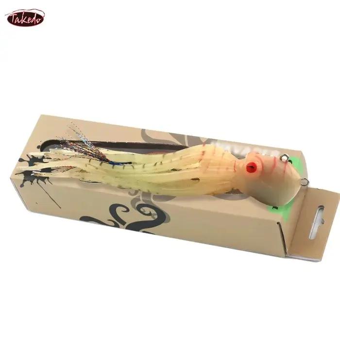 TAKEDO MY14 180G 200G 250G 300G pêche en mer poulpe appât avec Double crochet appât souple traçage l