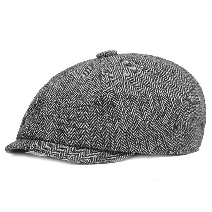 Chapeau classique pour hommes casquettes Vintage rétro Tweed Peaky Blinders béret