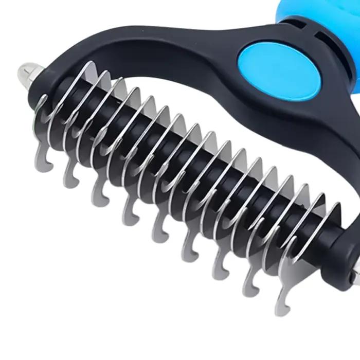 Brosse démêlante pour chien et chaton peigne sous-poil toilettage sans stress animal de compagnie occasions spéciales
