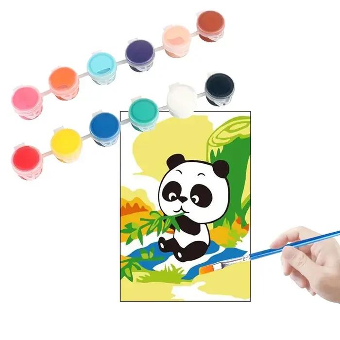 Ensemble de pigments de peinture acrylique pour vêtements et tissus textiles 12 couleurs Fantaisie et Science-Fiction
