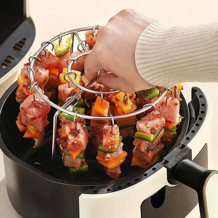 Friteuse à air Kebab en acier inoxydable support de brochette grill Vertical polyvalente pour barbecue sain et facile à utiliser occasions spéciales