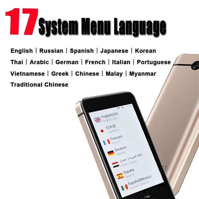 Traducteur M9 137 langues - Traduction vocale en temps réel avec enregistrement et mode hors ligne