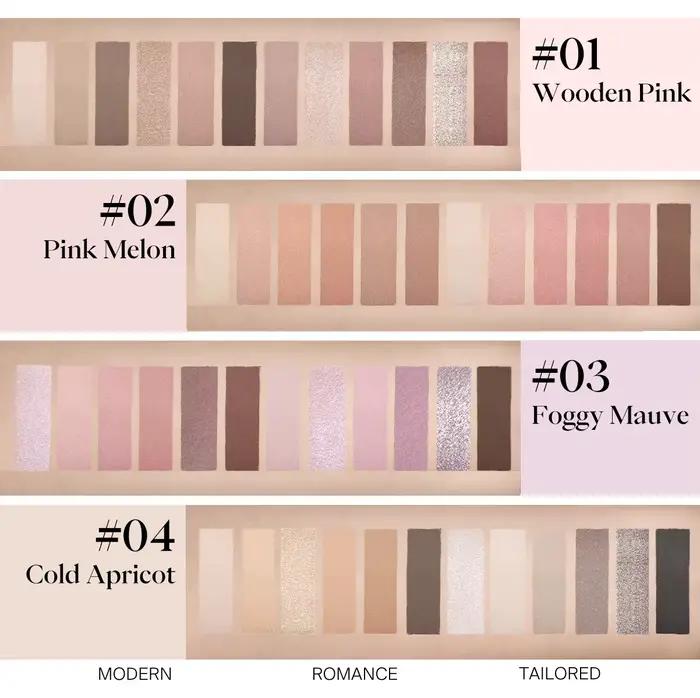 JOOCYEE Palette de fards à paupières 12 nuances