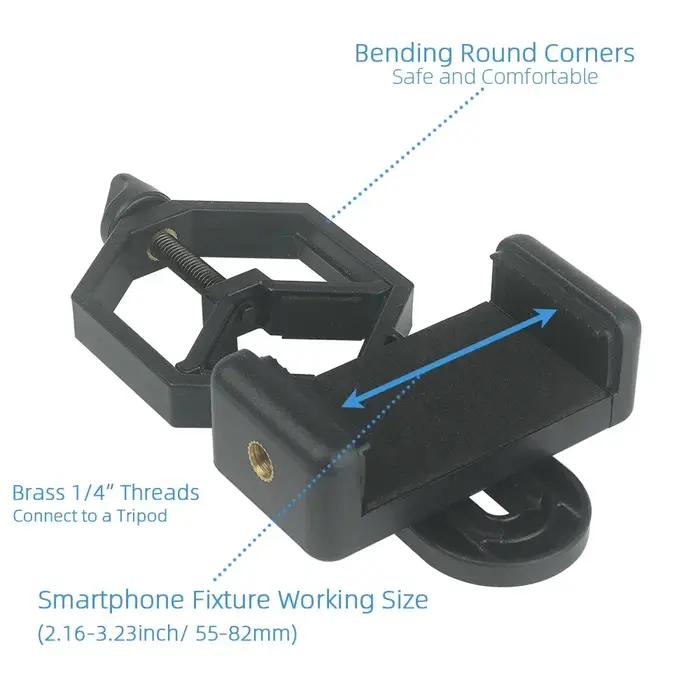 Adaptateur smartphone universel pour télescope et jumelles - support de fixation mobile