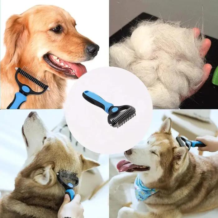 Nouvelle Brosse Démêlante pour Chiens et Chats – Outil de Toilettage pour Poils Longs et Bouclés