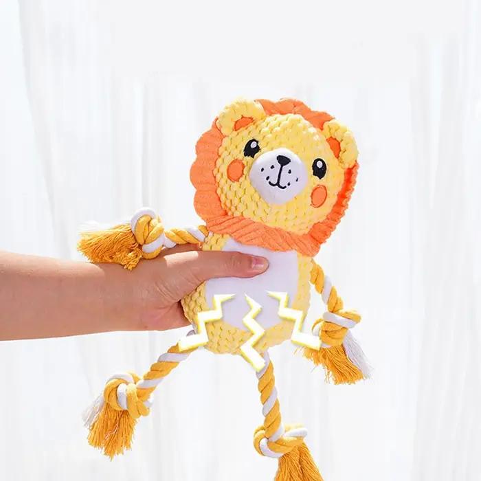 Jouets pour animaux de compagnie hippopotame couinants pour chiens moyens