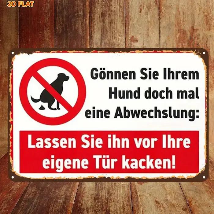 Panneau de rappel pour déchets de chien