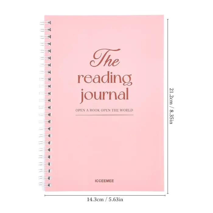 Journal de lecture de 112 pages avec pages de commentaires intégrées, conception de planification pour les passionnés de lecture, les étudiants et les enseignants