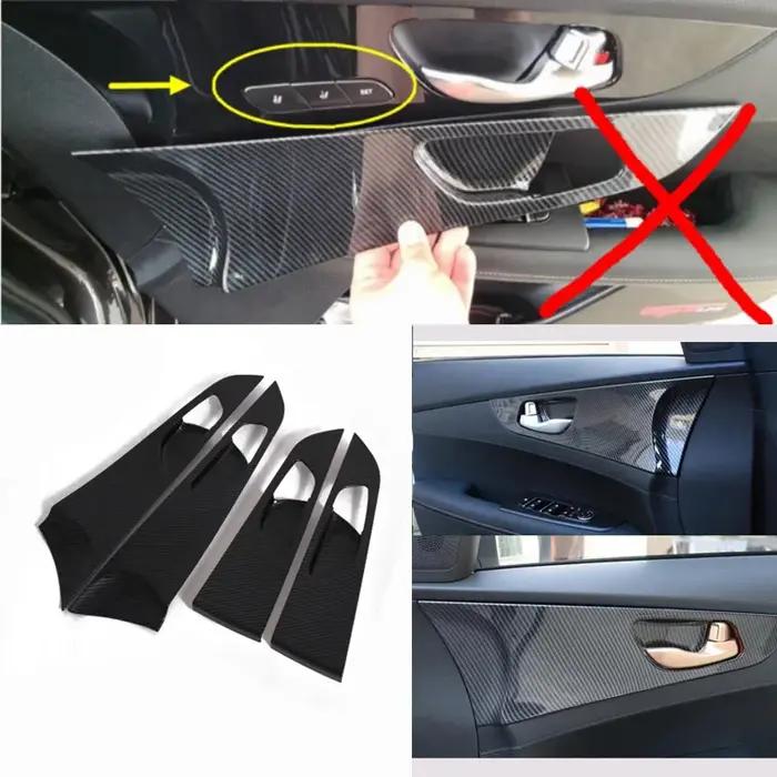 Accessoires d'intérieur en fibre de carbone pour Kia Cerato F couvercle de commutateur de panneau de commande de fenêtre protection et décoration élégante pour femme occasions spéciales
