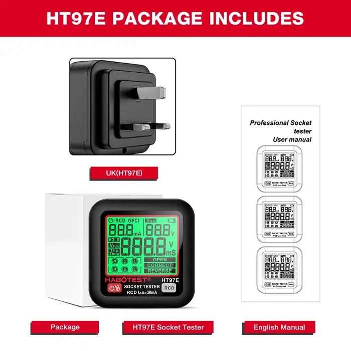 Testeur de tension de prise HT97 Pro