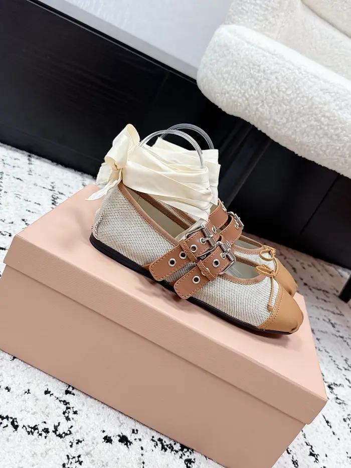 Ballerines de créateur pour femmes en cuir d'agneau