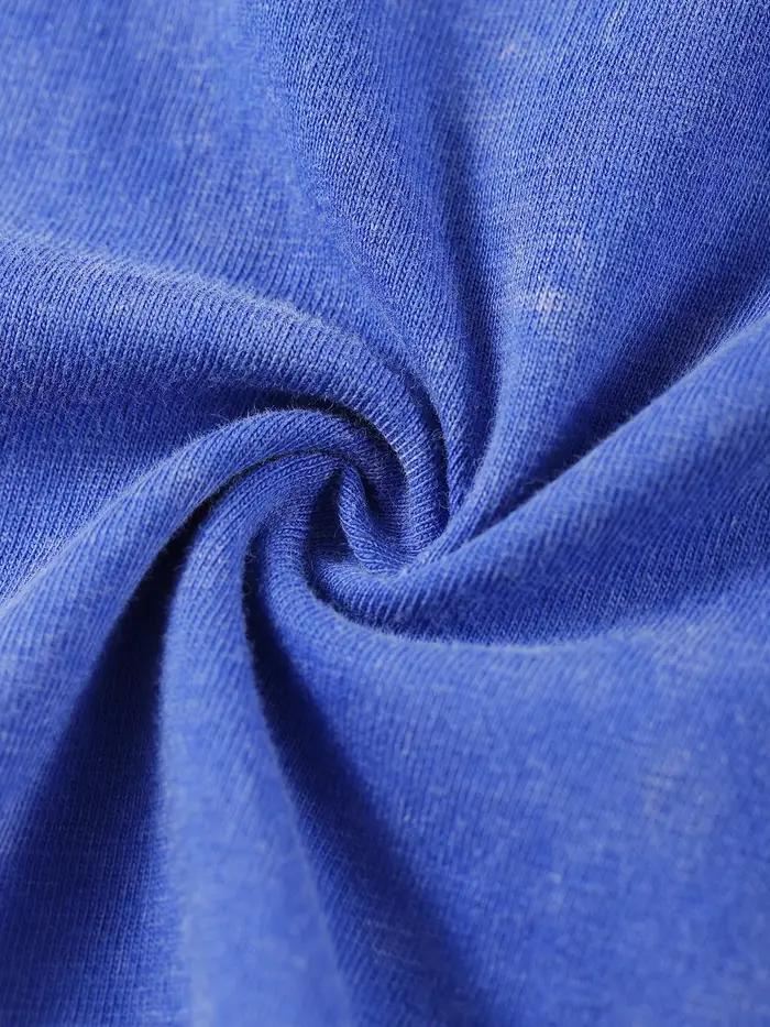 Tshirt homme santa imprimé rétro dessin animé coton bleu ciel confortable occassions décontractées