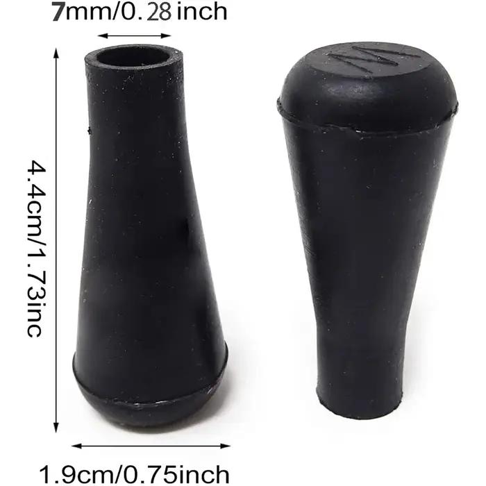 Flèches de sécurité en caoutchouc souple pour la pratique du jeu, flèche de chasse, pointe de flèche de sécurité, diamètre intérieur 7mm, 0.28 pouces, 6 pièces