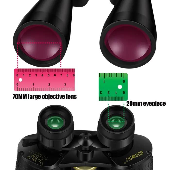Lunette de chasse BORWOLF 13-39x70 ED grandissement longue portée zoom 39x HD professionnel ultra clair