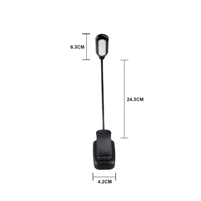 Lampe LED réglable à clipser pour livre