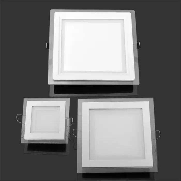 Livraison gratuite 18 W rond/carré verre LED Downlight encastré LED panneau lumineux Spot plafond ve