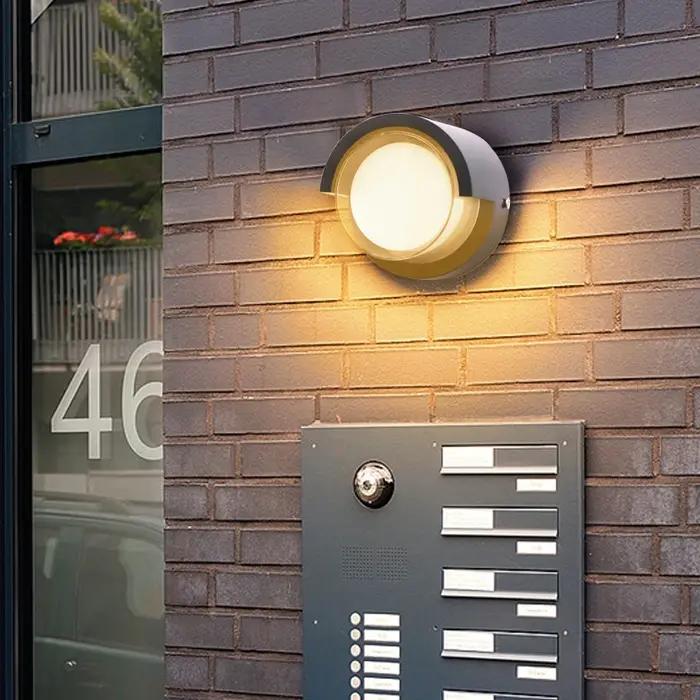 Applique Murale LED Noire Imperméable Conforme à la Norme IP65, Éclairage d'Extérieur, Idéal pour un