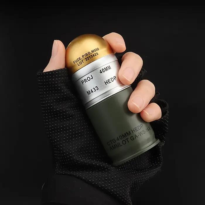 M433 HEDP 40mm cartouche factice Grenade modèle militaire ventilateur Collection jouet cadeau Mini mallette de rangement Airsoft affichage décoration