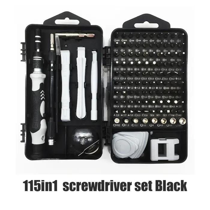 Jeu de tournevis de précision 115 en 1, embouts Phillips magnétiques, Kit d'outils manuels de répara
