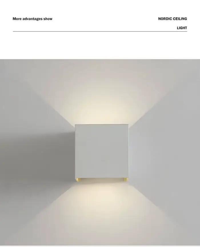 Mur LED lampe extérieure applique balcon porche lumière jardin cour allée décor éclairage intérieur